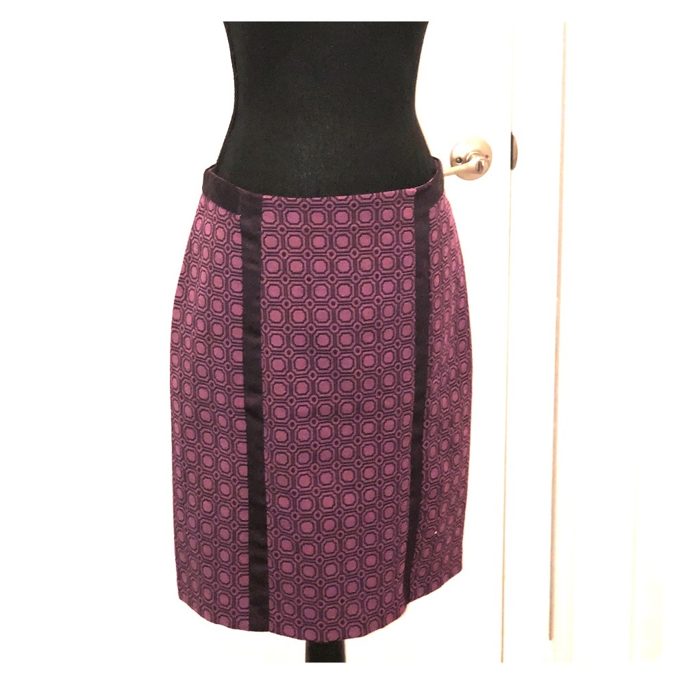 Purple pattern Professional midi skirt